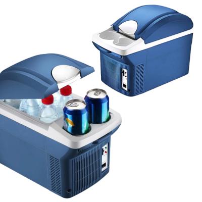 China 3D Cartoon 8l Mini Size Car Refrigerator With Freezing and Heating Function Red Color DC 12v Portable Car Fridge Freezers for sale