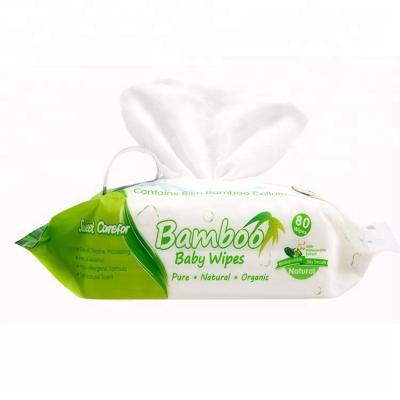 China Extra soft and thick soft carefor hot selling bamboo baby wipes for sale