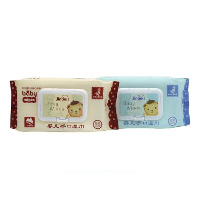 China Eco-friendly 80PCS Baby Skin Care Wet Wipes With Plastic Cap for sale