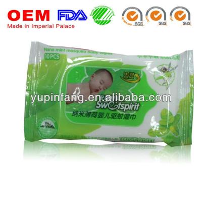 China Mosquito repelling safe mosquito repellent wipes for baby use. wet rags keep away from mosquito for sale