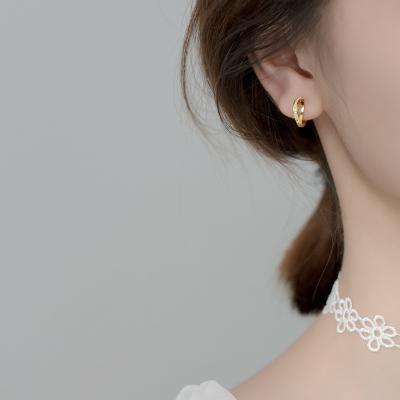 China Never Allergic And Lose To Fade CZ Diamond Gold Hoop Earrings Women Small Hoop Earrings for sale