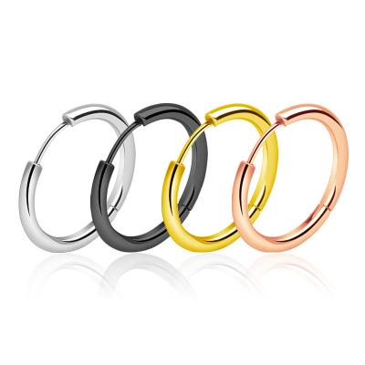 China Never Allergic And Lose To Fade Stainless Steel Gold Hoop Earrings Fashion Steel Earring Wholesale for sale