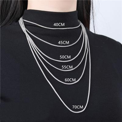 China Never Allergic And Lose To Fade Fashion Silver Necklace 925 Sterling Silver Foxtail Chain Necklace for sale