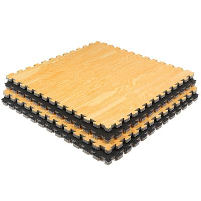 China For gymnasium 40mm wooden grain shock absorption dance studio fitness Taekwondo puzzle mat judo tatami mat for sale