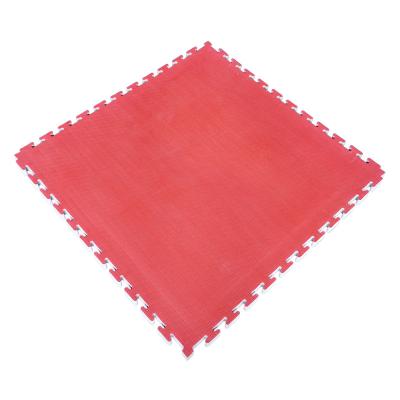 China For high quality protection the gymnasium puzzle Taekwondo and 100cm * 100cm * 2.5cm red and blue model karate grass mat for sale