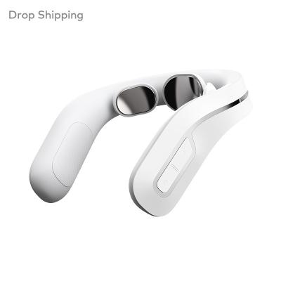 China New Design Neck Guard Deep Heating Voice Remote Electric High Quality Smart Neck Guard Comfortable 3-head Massage for sale