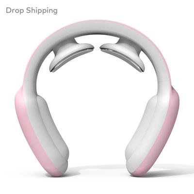 China Dropshipping Comfortable Radio and Rechargeable Smart Heating Neck Massager Neck Relief Heat Compress Care Massager for sale