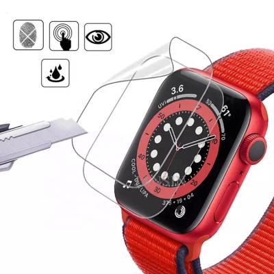 China Anti-fingerprint Tpu ultra-thin high 0.14mm clear soft blade hydrogel screen protector for watch film 38 40 42 44 45mm screen protector for sale