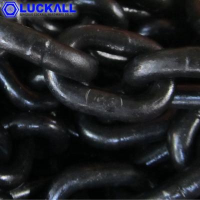 China Transmission Chain G80 Alloy Steel Nacm Black Finished Cargo Link Down Lashing Binding Lifting Chain 6MM for sale