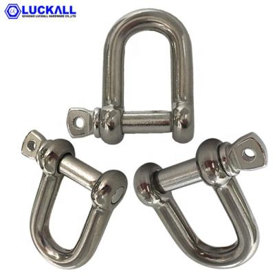 China Heavy Industry Stainless Steel 304 JISJapan D Type Forged Shackle With Screw Terminal 10MM for sale