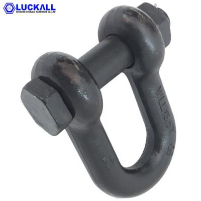 China Heavy Industry Galvanized Carbon Steel US Type Bolt Nut Safety Pin Chain Shackle G2150 Drop Forged 4:1 120Ton for sale