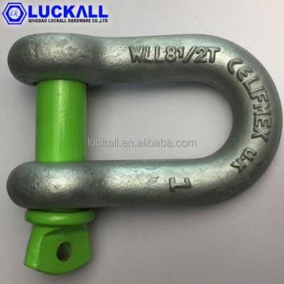 China High Tensile Galvanized Type ALLOY STEEL US Steel Drop Forged Shackle for sale