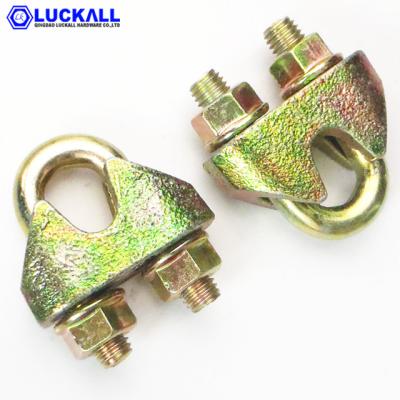 China DIN1142 Metal Galvanized Wire Rope Malleable Cross Cable Clamp Clamps Rigging Hardware 8MM for sale