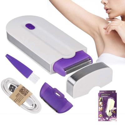 China Mini Painles USB Women Epilator Portable Rechargeable Handheld Hair Removal Tool Women Face Body Leg Bikini Rotary Lip Depilator for sale