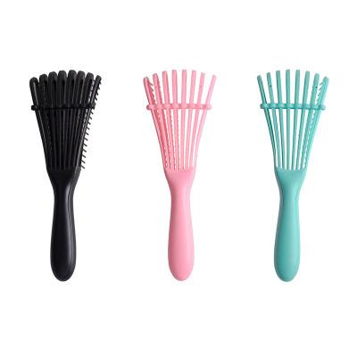 China Home Plastic Octopus Eight Rows Hair Detangle Brush Detangling Hair Brushes For Women for sale