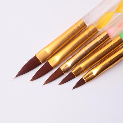 China NAIL 5 Pcs Acrylic Nails Art UV Gel Carving Pen Brush For Nail Art Tips Nail Builder and Paint for sale