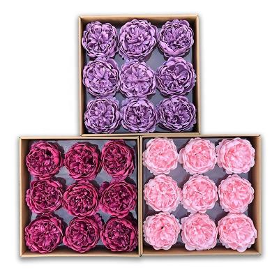 China Touch Natural Plant Gift Box Artificial Creative Bouquet Wedding Christmas Decorations Peony Soap Flower New Large for sale