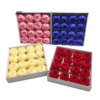 China Decorative Wedding Flower Christmas Home Decorations Shape Artificial Fragrant Natural Touch Bouquet Packing Large Peony Soap Flower for sale