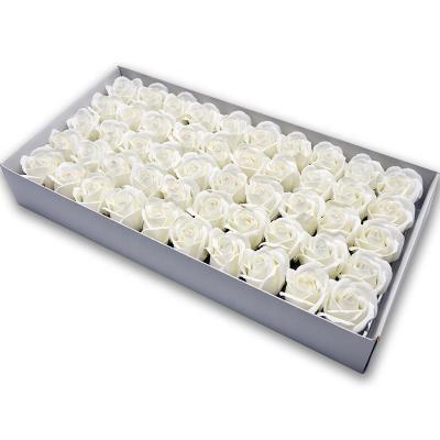 China Environmental Friendly Natural Soap Roses Flower White Soap Flower Material Handmade 3 Layers From China Factory for sale