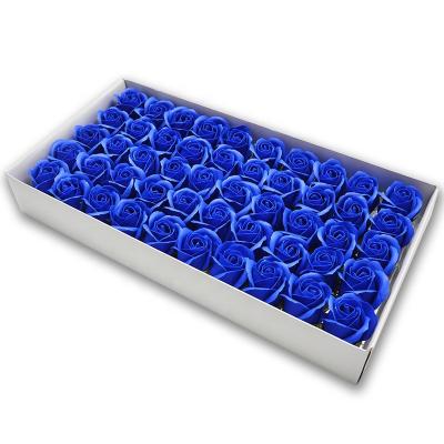 China Factory environment friendly direct sapphire soap rose high quality artificial flowers decorated bouquets and gift boxes wedding decoration soap flo for sale