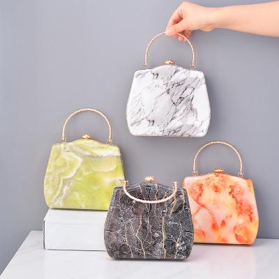 China Newest Fashinable 2021 Wholesale Luxury Marble PU Evening Bags Ladies Clutch Bags for sale