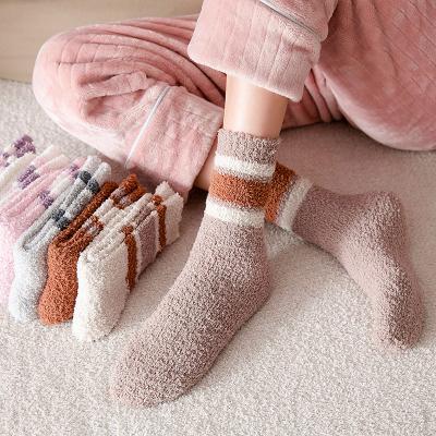 China Winter Hose Girls Cotton Antibacterial Wholesale Thickened Elastic Warmer Socks for sale