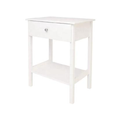 China Modern Minimalist Style Furniture Bedroom Furniture White Wood Bedside Table With Drawer Divider for sale