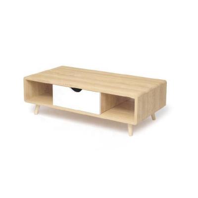 China Modern Design Contemporary Log Living Room Bedroom Furniture Coffee Table With Drawers Customizable Cabinet for sale