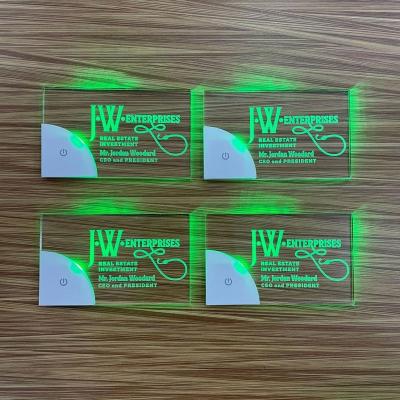 中国 For Acrylic Business Card White LED Business Card Custom Lighting Up Business Card For Laser Engraving 販売のため