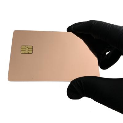 中国 America Good Price 0.8mm Blank Mirror Rose Gold Metal Credit Card Stainless Steel Bank Card For Laser Engraving 販売のため