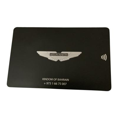 中国 NFC Customized Printing Matte Black NFC Metal Business Card 販売のため