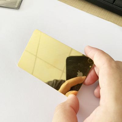 中国 Luxury China 24k Gold Ore Metal Business Card Stainless Steel Metal Card Blank Base For Laser Enrolling Machine 販売のため