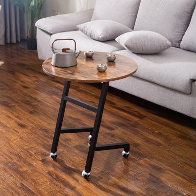 China Free Sample 50% Discount Modern Metal Living Room Furniture Metal Tray Small Round Table Modern Round Coffee Folding Side Table for sale