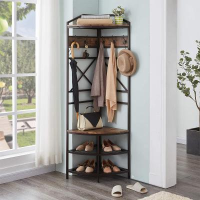 China GMJ Wholesale Hot Selling Convertible Simple Entrance Design Area Coat Rack Design Store Display Cloth Rack for sale