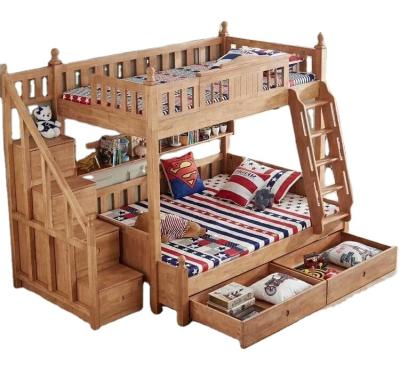 China Contemporary Wooden Bunk Beds With Slide For Boys Kindergarten Kids Bedrooms Wooden Bunk Bed for sale