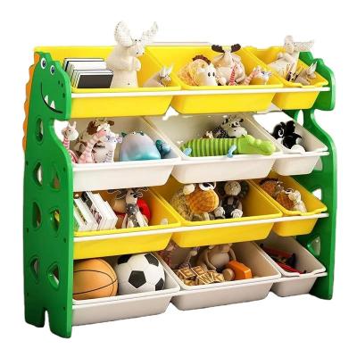 China Latest Environmental Material AR Shape Kids Storage Cabinet Toy Storage Shelf For Home Use Cartoon Box China Style Ambient Packing Furniture for sale