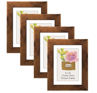 China Rustic Wooden Photo Desk Frame Brown Morden Photo Wall Picture Frame for sale