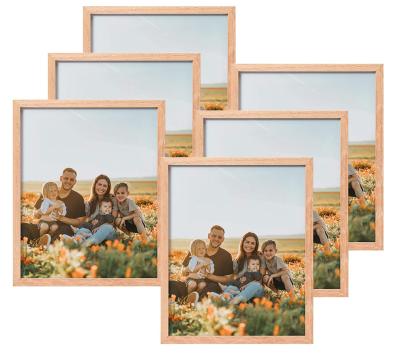 China Morden 8x10 6-Piece Natural Solid Oak Wood Picture Frame Suitable for Wall Mount for sale