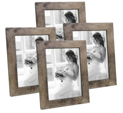 China Morden 12.7 x 17.7 4 Piece Set Photo Frames Black Wood Picture Frame Suitable for Desktop Display for sale