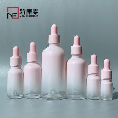 China 5ml 10ml 15ml 20ml 30ml 50ml 100ml 2oz Classic Hot Pink Serum Glass Refillable Dropper Bottles for sale