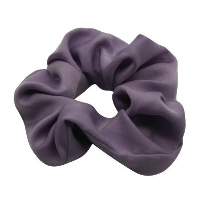 China Hot Sale Women Hair Accessories Solid Cloth Custom Colors Silk Elastic Hair Scrunchies for sale