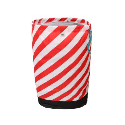 China Viable Environmental Protection Oxford Cloth Waterproof Material Stripe Express Transfer Bag Recycle Garbage Bags for sale