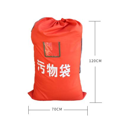 China Polyester Large Storage Capacity Viable Khaki Movable Bag Customized Cloth Bag Package Mouth Thickened Woven Bag for sale