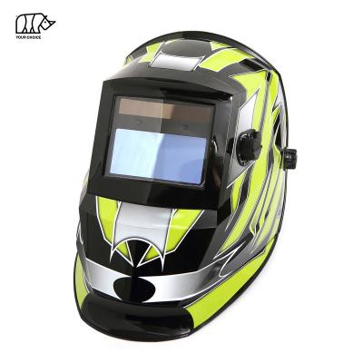 China Replaceable Function True Color 4 Arc Sensor Battery Grinding Variable Shade Auto 9-13 Welding Face Mask Solar Helmet for sale