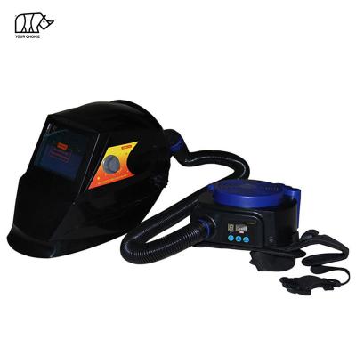 China High Quality Auto Darkening Air Powered Fed Welding Helmet With Respirator Big Size Battery Replacement Air Purified Hot Sale Solar Power for sale