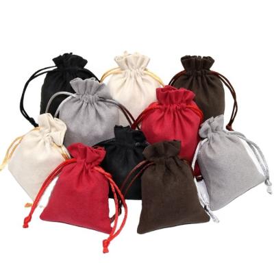 China Gift 12*15cm Suction String Bag Velvet Buggy Gift Bags Jewelry Velvet Bag for sale