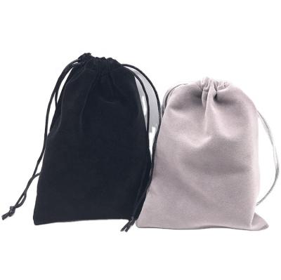 China European Durable 2021 Velvet Jewelry Pockets Durable Velvet Drawstring Bag for sale