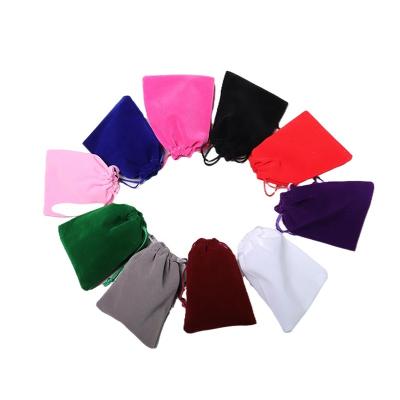 China 100pcs Drawstring Pouch Velvet Drawstring Gift Bag Wedding Jewelry Candy Party Pouch Bags for sale