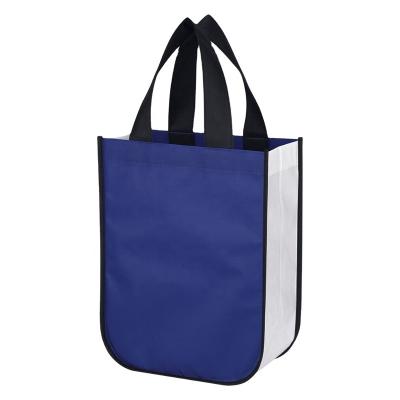 China Reusable U Design Round Corner Shopping Tote Bag Nonwoven Shopping Tote Grocery Bag for sale