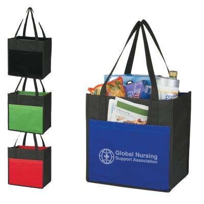 China Customized Reusable Reusable Nonwoven Tote Bag Grocery Shopping Bag for sale